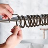 Qulable Shower Curtain Rings-12 Pack- Plastic Shower Curtain Hooks O-Shaped