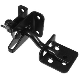 National Hardware N101-220 Automatic Gate Latches 4In, 4", Black