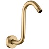 8 Inches S-shape Wall Mount Shower Arm and Flange, Champagne