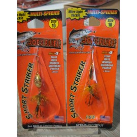 Joes Flies Spinnerbait Fishing Lures 2 Joe's Flies Inline Size 10 SpinnerBaits Short Striker / Speckled Trout 163-10