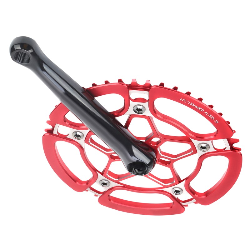 BCD130mm Bike Crankset Crank Arm Aluminium Alloy 47T Single Speed