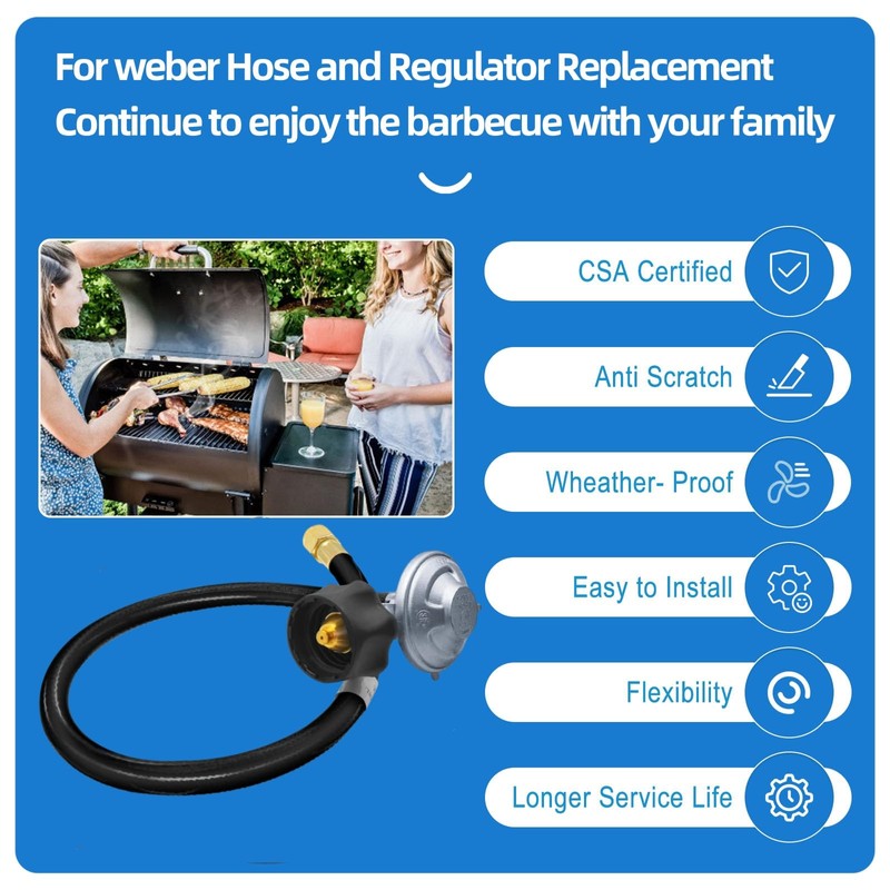 25" For Weber Hose and Regulator kit, Compatible With Spirit