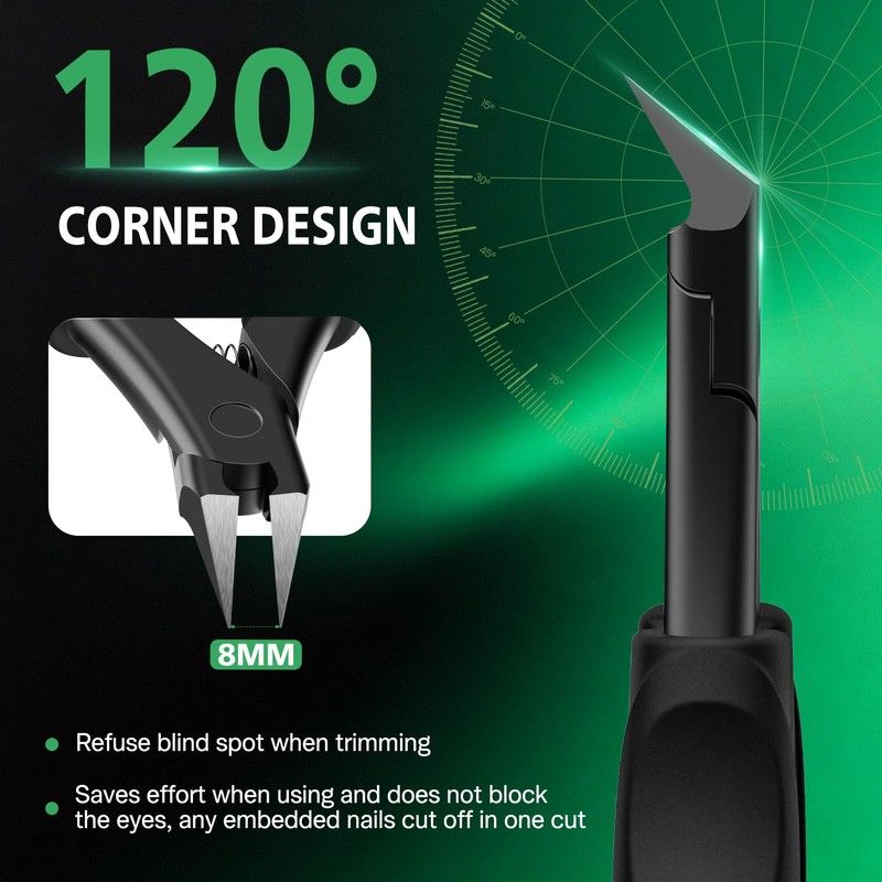 BALUCA Straight Edge Toenail Clippers for Thick Nails & Ingrown