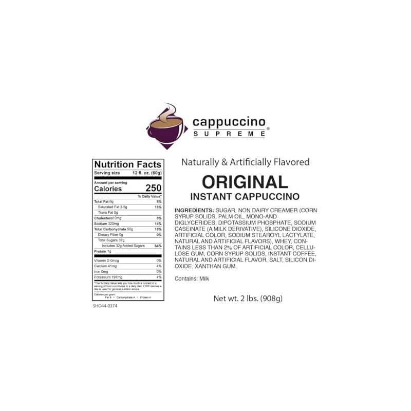 Cappuccino Supreme 2 lb bag Original Instant Cappuccino Mix