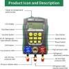 duoyi Refrigeration Digital Manifold Gauge HVAC Vacuum Pressure Temperature Tester