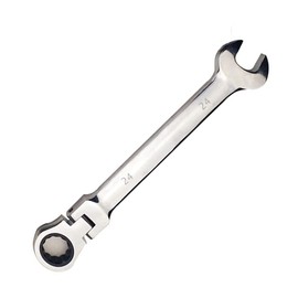 Vokenforu 24mm Flex-Head Ratchet Spanners, Metric Chrome Vanadium Steel Ratcheting Combination Wrench for Car & Bicycle Repair
