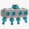 Navaris Garden Hose Splitter 4-Way - Hosepipe Multi Tap Connector