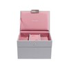 Stackers Dove Grey & Antique Rose Mini Jewellery Box -
