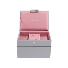 Stackers Dove Grey & Antique Rose Mini Jewellery Box - Set of 2