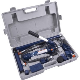 TCE TCE70401 Torin Portable Hydraulic Ram: Auto Body Frame Repair Kit with Blow Mold Carrying Storage Case, 4 Ton (8,000 lb) Capacity, Blue