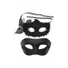 Antifaz Fiesta Másca Halloween Pareja Carnaval Cosplay Negra Negro