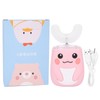 Children Electric Toothbrush Teeth Cleaning Massage UShape Waterproof Automatic Toothbrush(Pink