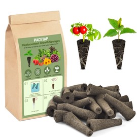 PACETAP 30 Pack Grow Sponges Compatible with AeroGarden, Replacement Refill Grow Sponge for Hydroponic Indoor Garden System