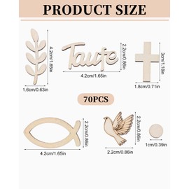 KGDUYC Pack of 70 Baby Shower Decoration Confetti Wood - Baby Shower Decoration Boy Girl Gender Reveal Party Baby Table Decoration Confetti Party Decoration Neutral Napkins Baby Shower Accessories