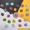 ZeaLian 52Pcs Enamel A-Z Alphabet Letter Initial Silver Round Charms