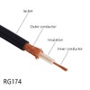 Vecys RG174 RF Coaxial Cable Black 50ohm 32.8FT/10M