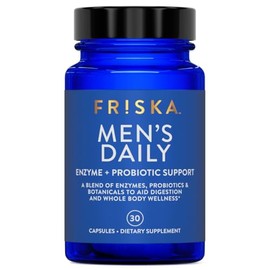 FRISKA - Suplemento Diario para Hombres con Enzimas Digestivas y Probiticos - Cpsulas con Vitaminas B6 y B12 - Apoyo Digestivo Natural - 30 Cpsulas   