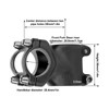 Dilwe Bicycle Short Shank, 25.4 x 35 mm Bicycle Handlebar