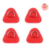 Yuelulala 4pcs D Ring Patch PVC Stainless Steel Triangle Shape