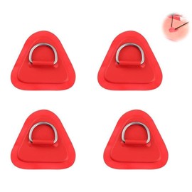 Yuelulala 4pcs D Ring Patch PVC Stainless Steel Triangle Shape for Kayak Patch Watercraft Parts Accessories Kit (A17-4)