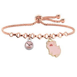 MYOSPARK Funny Pigs Slider Bracelet Pigs Jewelry Pigs Lover Gift Animal Lover Gift Pet Pigs Animal Lover Jewelry Gift (CA Pigs Slider Bracelet)