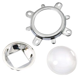 MEETOOT 1Set 120 Degrees 44mm Lens + 50mm Reflector Collimator Base Housing + Fixed Bracket for 20W-100W LED Light Lamp Lenses LED Reflector Cup Kit