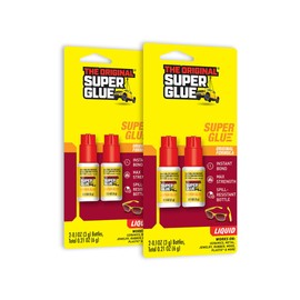 Super Glue Liquid - Clear - Two 3 Gram Bottles - (Pack of 2)