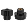 Socialme-eu Universal Black Plastic Star Shape Head Clamping Nuts Knob