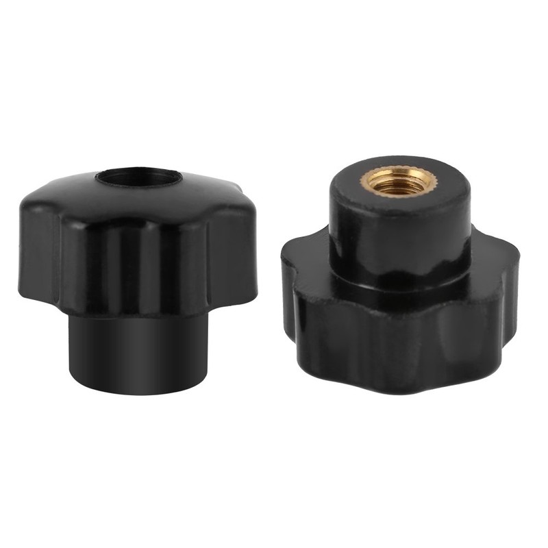 Socialme-eu Universal Black Plastic Star Shape Head Clamping Nuts Knob