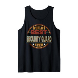 Retro Badge Worlds Best Security Guard Tank Top