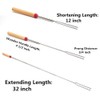 Marshmallow Roasting Sticks-Kiwinvou 8 Pcs Stainless Steel Telescopic Roasting Sticks