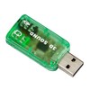 OUOU - Adaptador de sonido USB (3 unidades) de 3,5