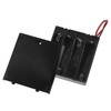 5pcs 4 AA Battery Holder with Cover and Switch, 4X