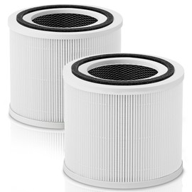 2 Pack Core 300 Replacement Filter for LEVOIT Core 300, Core 300S and Core 300-P Air Purifier, 3-in-1 True H13 Filter Replacement, Compared to Part # Core 300-RF, White