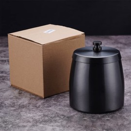 Ashtray With Lid Smokeless Stainless Steel Ash Trays Covered Windproof Smell Proof Ashtrays for Outside Patio Home Odorless Office Tabletop (Black)