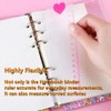 Luoperyuan 6 Holes Pages Binder Notebook Binder Ruler, 6 Pcs