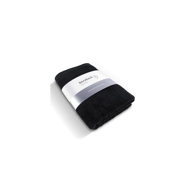 herzbach home Deep Black Collection Sauna Towel Extra Long 80
