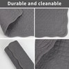 Gray 100% Cotton Quilted Placemats Set of 6, Rectangular Placemats