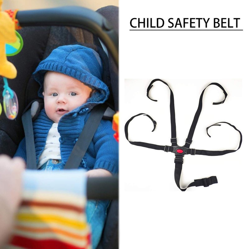 5 Point Harness Seat Belt，Adjustable Baby Seat Belt Full Protection