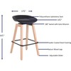 Lorell, LLR68563, Modern Low-Back Stool, 1 Each, Black
