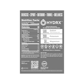 Hydrx Polvo Hidratación Electrolitos Azúcar Paquetes Mezcla Bebida Amplificadores