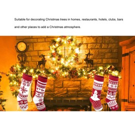 Yosoo Sacos navideños, Adornos navideños Medias Colgantes Encantadoras escenas Decorativas variadas para Chimenea para árbol para escaleras(árbol de Navidad)