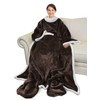Catalonia Sherpa Wearable Blanket with Sleeves & Foot Pockets for