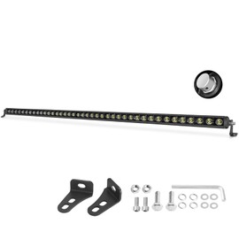 OFFROADTOWN 40 Inch Single Row LED Light Bar 400W Spot Off Road Driving Light Ultra Slim Thin Led Light Bar Waterproof Roof Bumper Lights Bar for Trucks UTV ATV Pickup Can-am