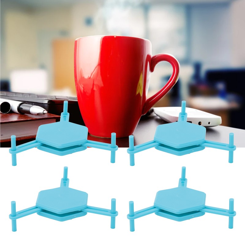 4Pcs Hexagonal Coaster Stylish Adjustable Multipurpose Hexagonal Coasters for Drinks