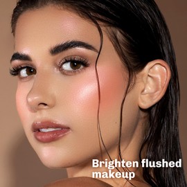 Boobeen 2 Colors Blush Highlighter Contour Makeup Palette, Blush Contouring Palette Matte and Shimmer, Blush Powder Face Blusher Highlight Bronzer Shade, Highly Pigmented Blendable