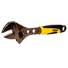 Rolson 300mm (12") Black Nickel Adjustable Wrench Rubber Grip Handle 19023
