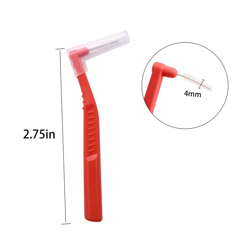 Angzhili 25 Pcs Interdental Angle Brushes, Reusable Dental Cleaners, Oral