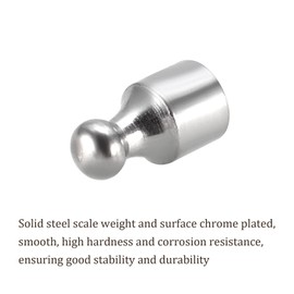 Kozelo Scale Calibration Weight - [1g x M2 Precision] Chrome Plated Steel Gram Weight for Digital Jewelry Scale Science Lab Balance, Silver Tone