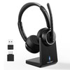 TECKNET Wireless Headset, 5.3 ENC Bluetooth Headset with Microphone, Computer